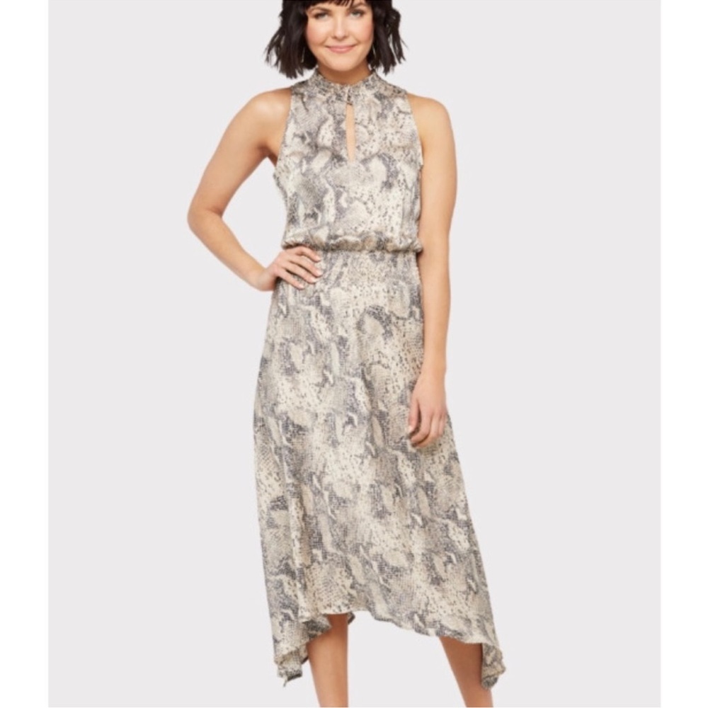 Evereve Allison Joy Cora Snake Print maxi dress NWT